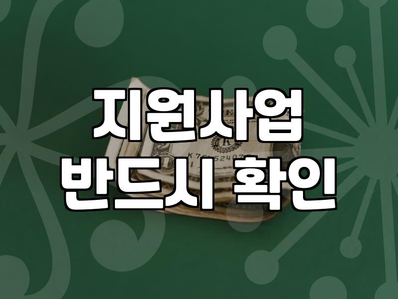 정부 보조금, 신청하면 무조건 이득일까?