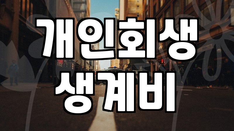 개인회생변제금계산 실제 적용되는 소득과 생계비 산정 기준