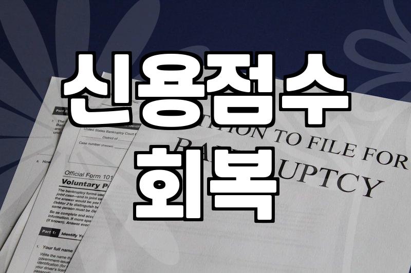 개인회생면책후 신용점수 회복과 공공기록 삭제 시점