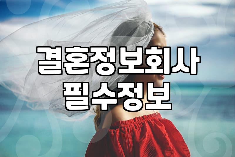 소개팅회사, 결혼 전 알아야 할 현실적인 부분