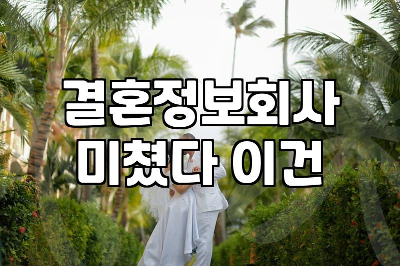 요즘 결혼 정보와 지자체 미팅, 현실적으로 알아두어야 할 점들