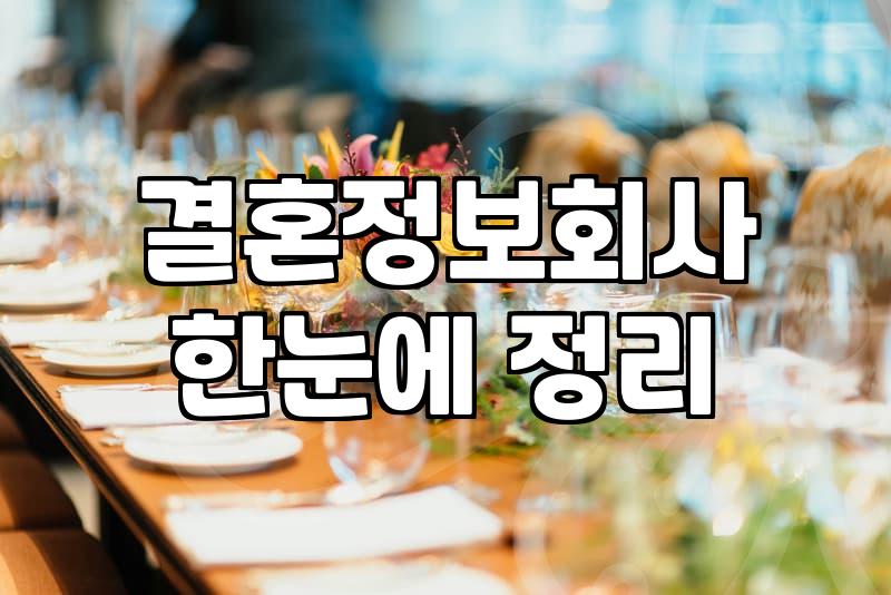 결혼정보회사 상담을 받고 와서 느낀 묘한 기분