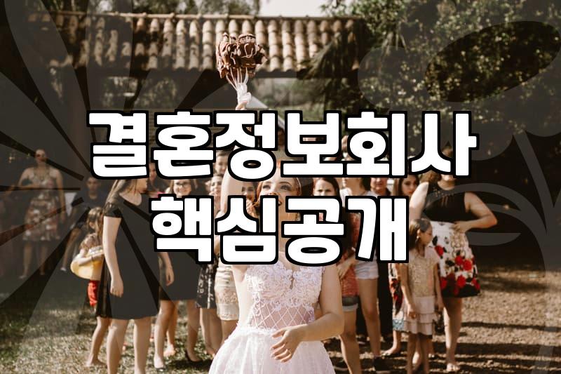 결혼 정보 업체를 바라보는 냉정한 시선: 돈과 시간, 그리고 기대치