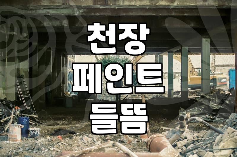 윗집 베란다 누수 때문에 천장 페인트가 들떴어요