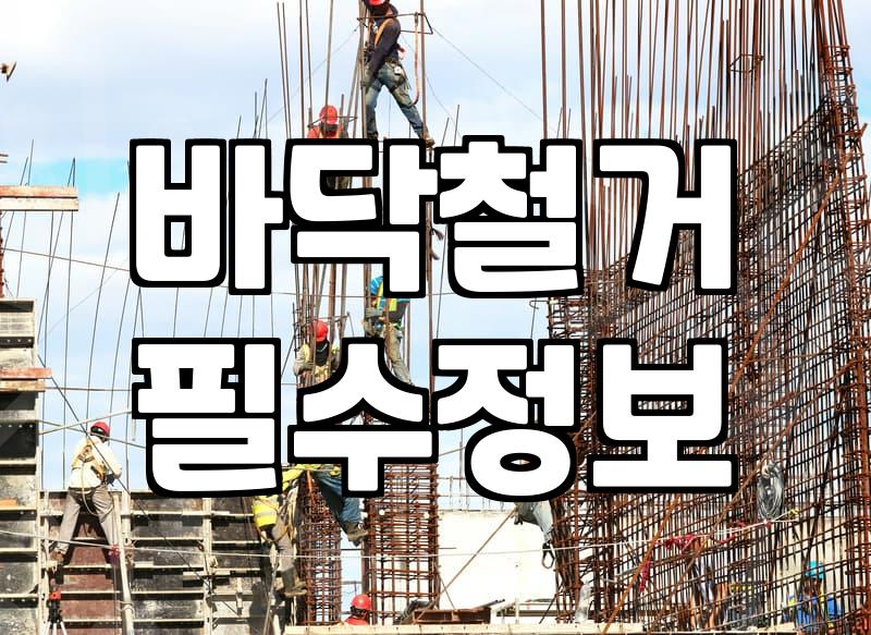 타일 제거, 생각보다 쉽지 않은 이유와 현실적인 과정